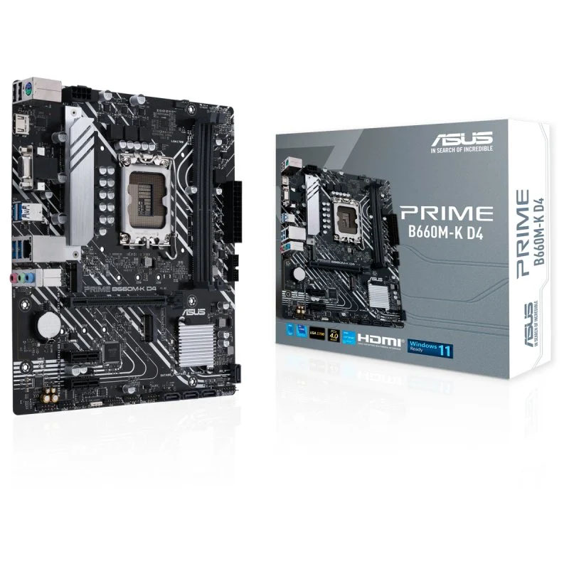 Placa-mãe ASUS PRIME B660M-K D4 com caixa