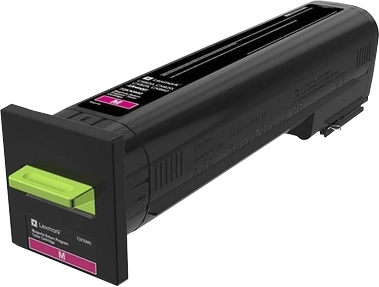 Cartucho de tinta Lexmark preto e magenta com aba verde