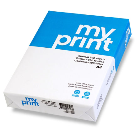 Pack de papel branco A4 para impressão my print com 500 folhas