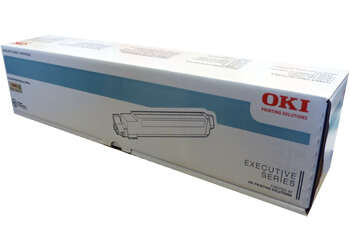 Caixa de cartucho de toner OKI com texto EXECUTIVE SERIES