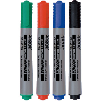 Marcadores para quadro branco em várias cores