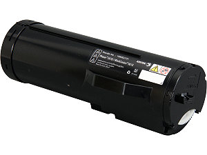 Toner preto cylindrical para impressora com etiqueta de texto