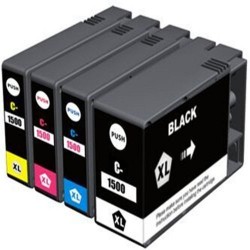 Conjunto de quatro tinteiros de impressora XL coloridos