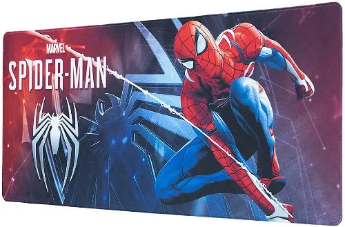 Tapete retangular com estampa do personagem Spider-Man e texto Marvel Spider-Man