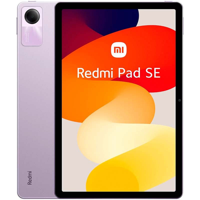 Tablet Redmi Pad SE lilás com ecrã colorido e câmara traseira 8.0 MP
