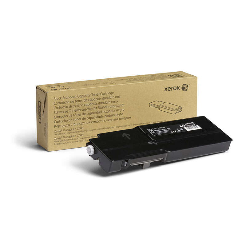 Cartucho de toner preto Xerox com embalagem de cartão reciclado