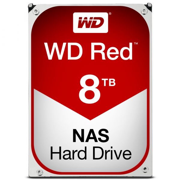 Disco rígido WD Red NAS de 8TB vermelho e branco