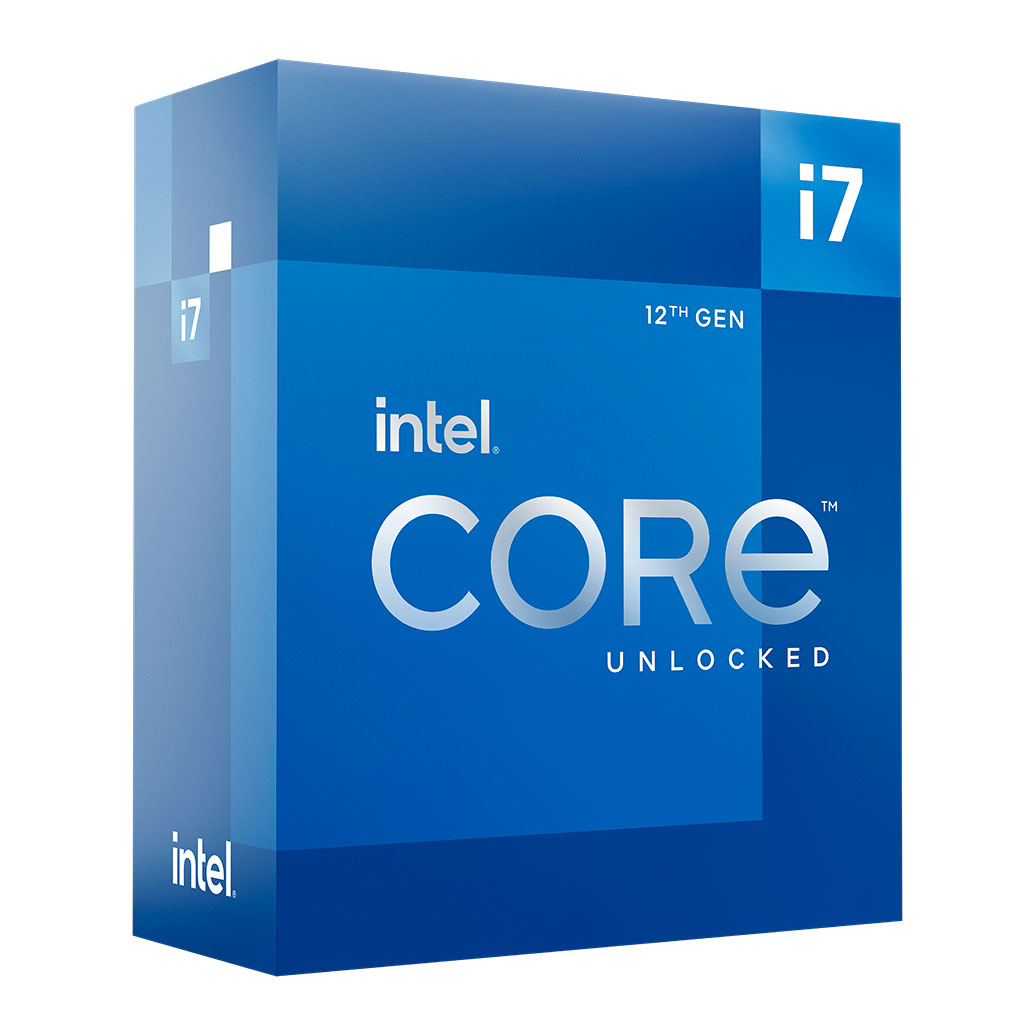 Embalagem azul de processador Intel Core i7 12TH GEN