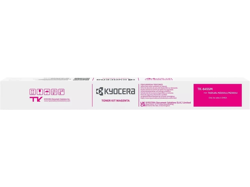 Embalagem de toner Kyocera TK-8455M magenta para impressoras TASKalfa