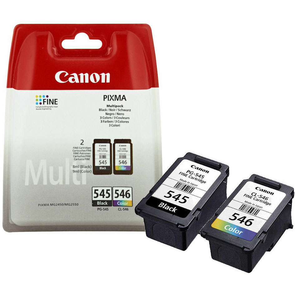 Pack de tinteiros Canon Preto e Colorido PIXMA com embalagem