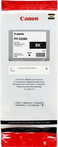 Cartucho tinta Canon PFI-320BK preto 300ml embalado
