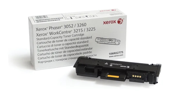 Cartucho de toner preto Xerox com caixa compatível Phaser e WorkCentre