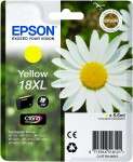 Cartucho de tinta Epson Yellow 18XL para impressora em embalagem com flor branca e amarela