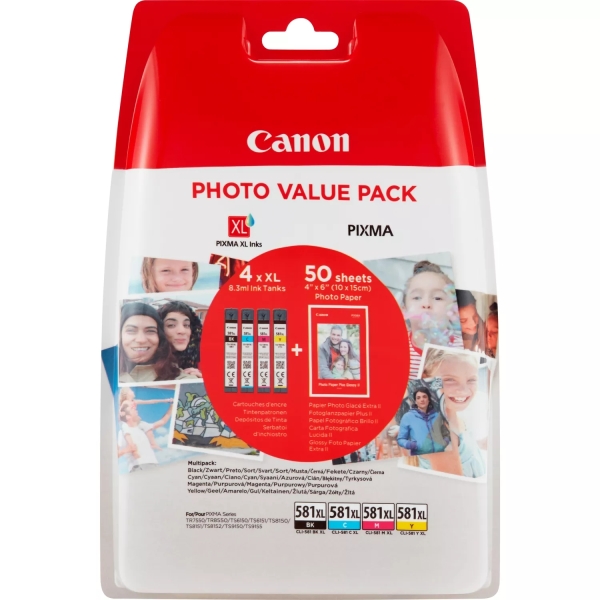 Pack Canon Photo Value com tinteiros e papel fotográfico