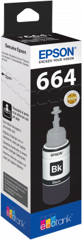 Embalaem de tinta Epson 664 preta para impressora