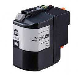 Cartucho de tinta preta para impressora LC129XL BK XL em fundo branco