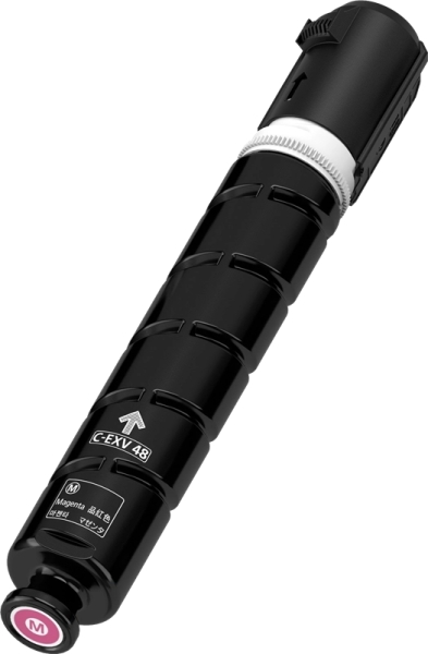 Toner cilíndrico preto para impressora com etiquetas e botão rosa