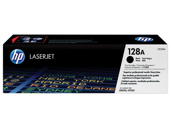 Embalagem de cartucho de impressora HP LaserJet 128A preto