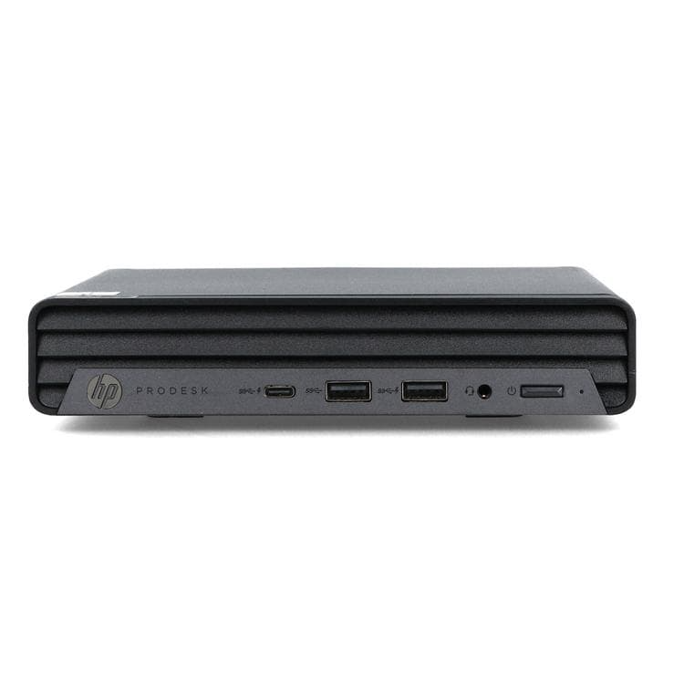 Computador HP ProDesk preto compacto com várias portas frontais