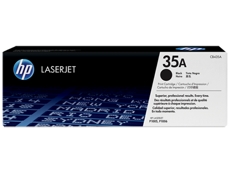 Caixa de tinta preta HP LaserJet 35A para impressora