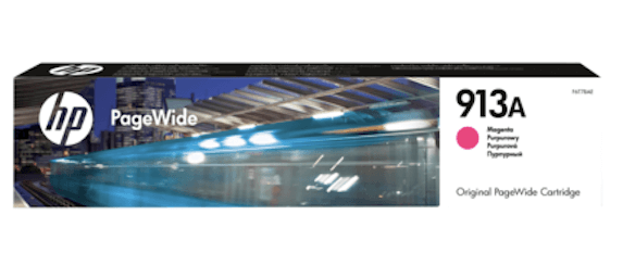 Embalagem de tinteiro HP PageWide 913A magenta