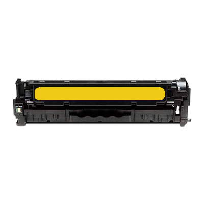 Toner amarelo para impressora em plástico preto e amarelo