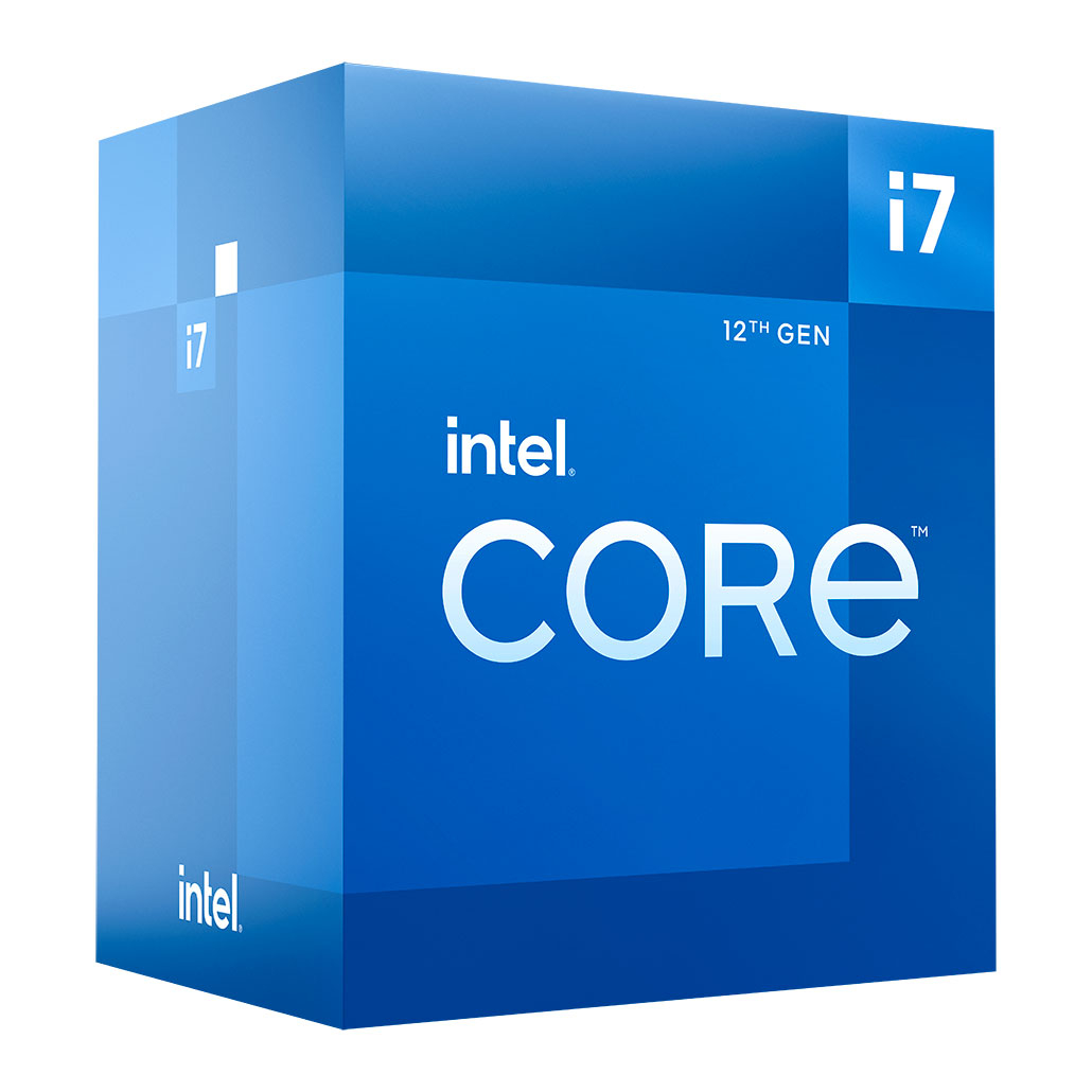 Caixa azul Intel Core i7 12TH GEN