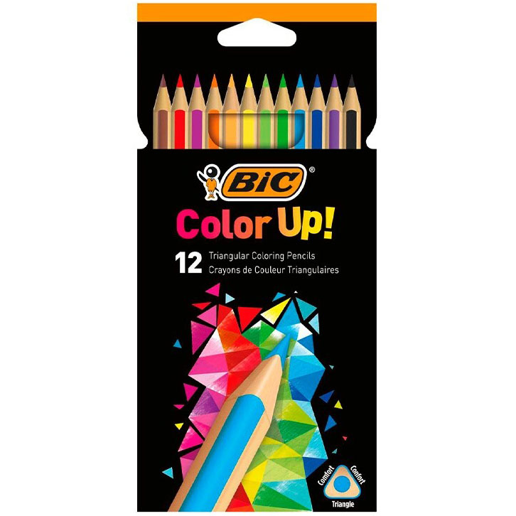 Caixa de 12 lápis de cor triangulares Color Up! da BIC