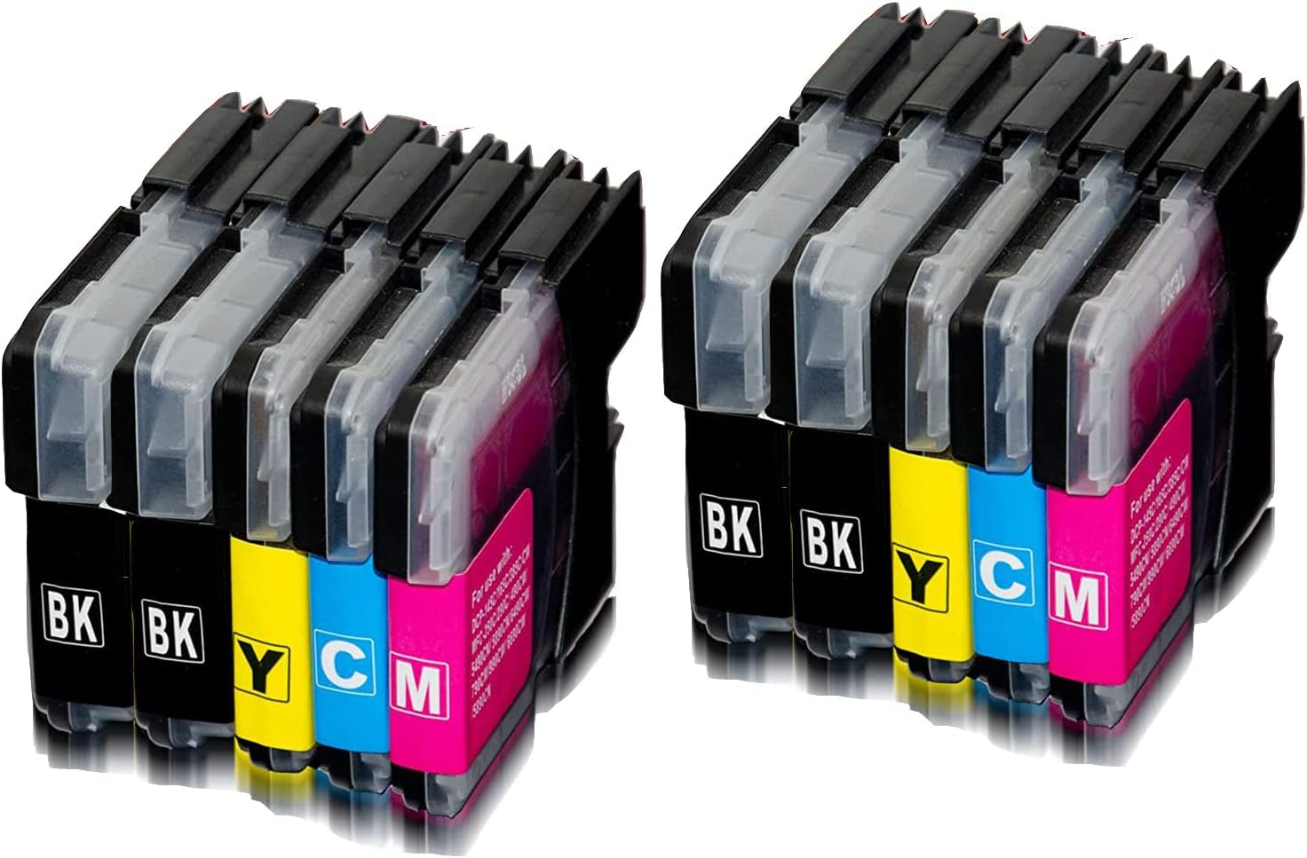 Pack de tinteiros para impressora com cores BK, Y, C, M