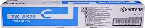 Caixa retangular de cartucho de toner KYOCERA TK-8315 cyan
