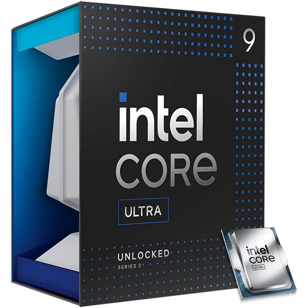 Embalagem de processador Intel Core Ultra com processador