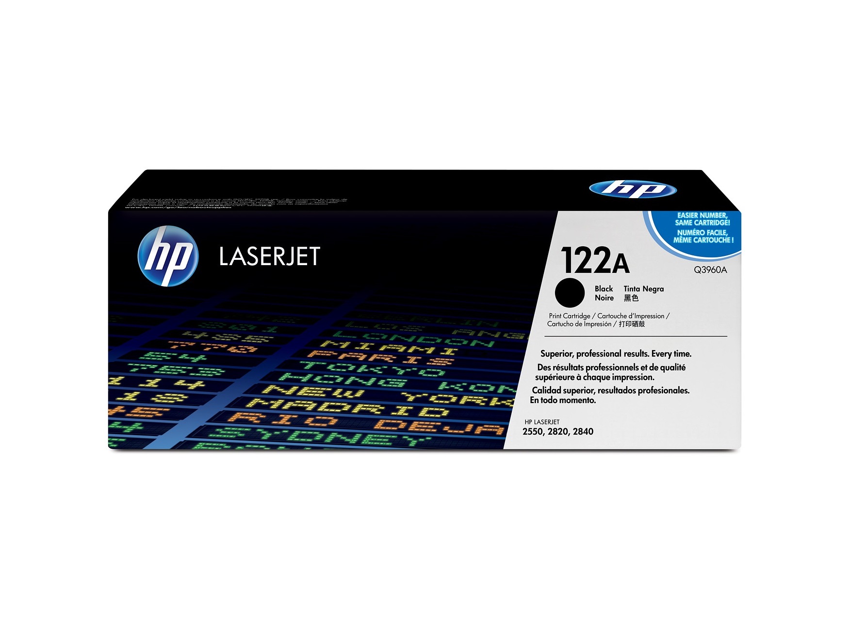 Caixa toner HP LaserJet 122A preta para impressoras