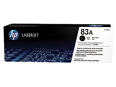 Caixa de cartucho de toner HP LaserJet 83A preto