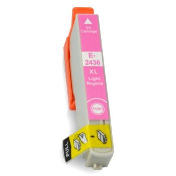 Cartucho de tinta Light Magenta E-2436 XL com etiquetas e tampa laranja