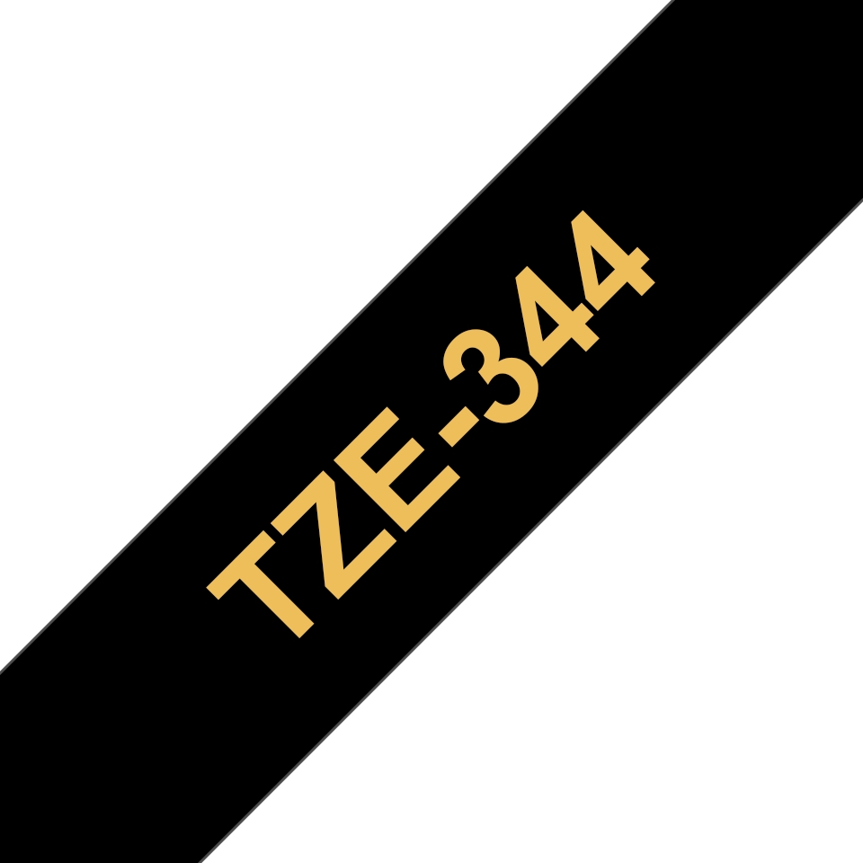 Fita preta com texto dourado TZE-344