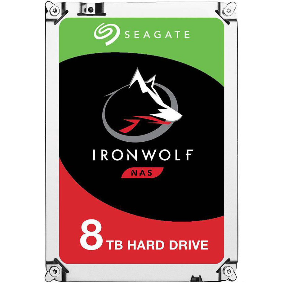 Disco rígido Seagate IronWolf NAS 8 TB com etiqueta colorida