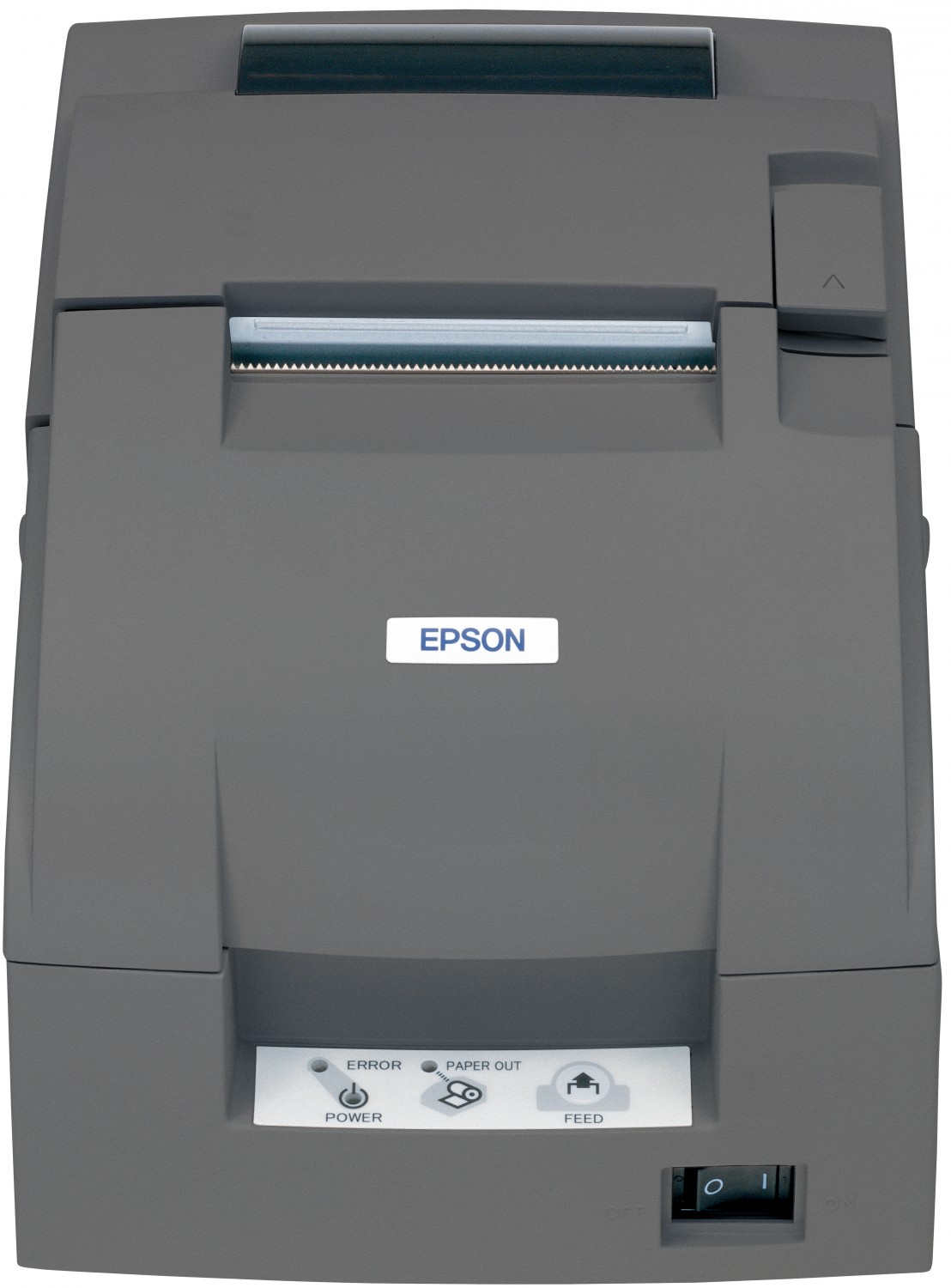 Impressora térmica cinza EPSON com botões e indicadores