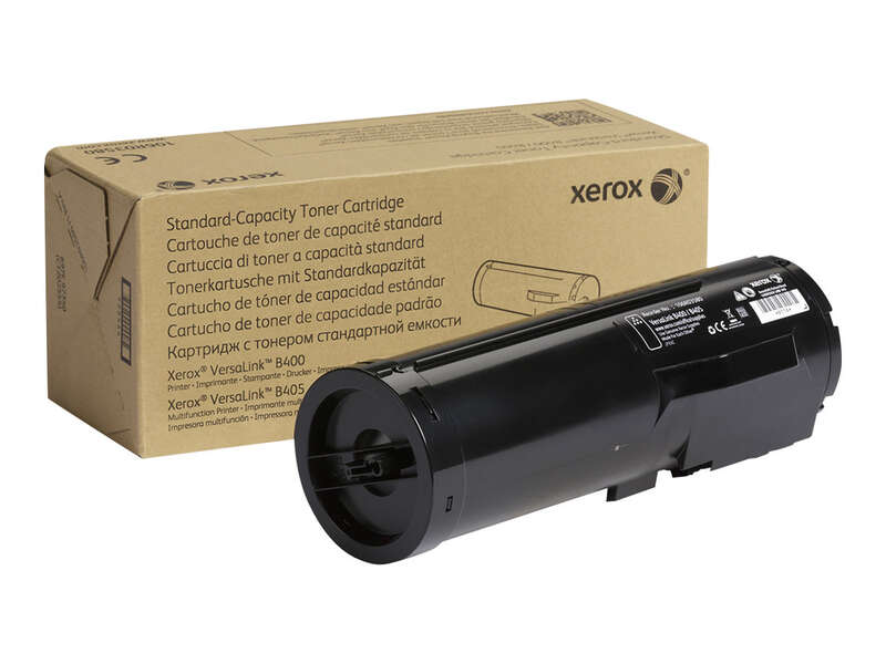 Cartucho de toner preto Xerox Versalink com caixa de cartão castanho