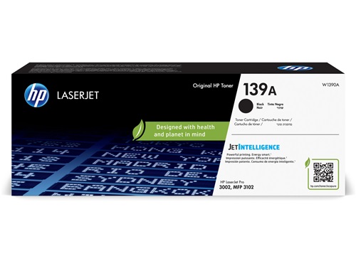 Caixa de toner HP LaserJet 139A preto original com design ecológico
