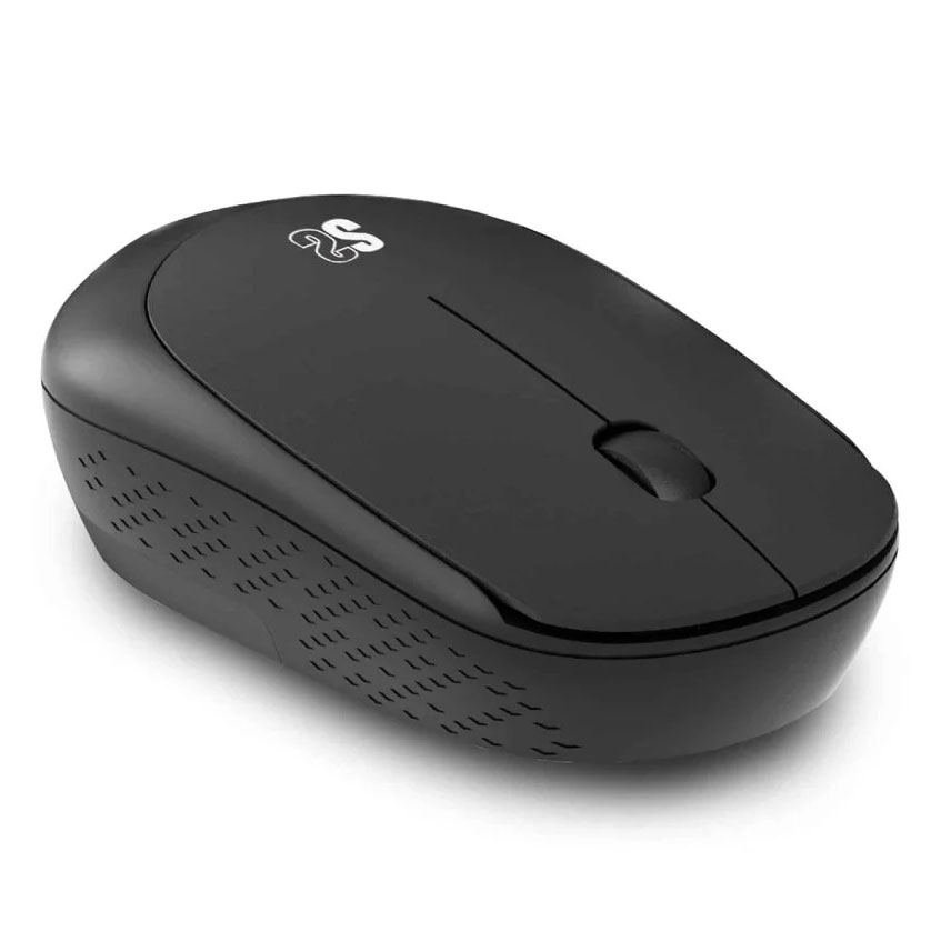 Rato de computador preto com logótipo 2S na parte superior