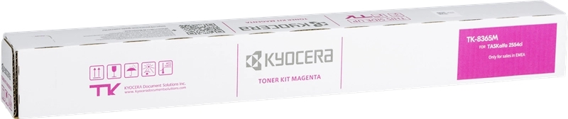 Caixa branca de toner magenta Kyocera TK-8365M para impressora TASKalfa