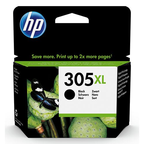 Embalagem de tinta HP 305 XL preto