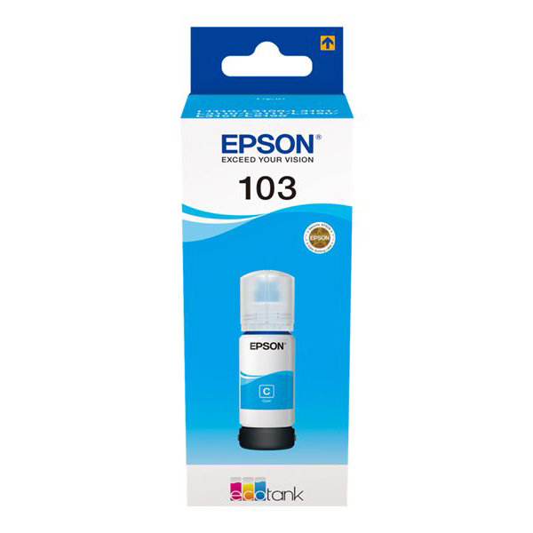 Embalagem de tinta para impressora Epson 103 cor ciano
