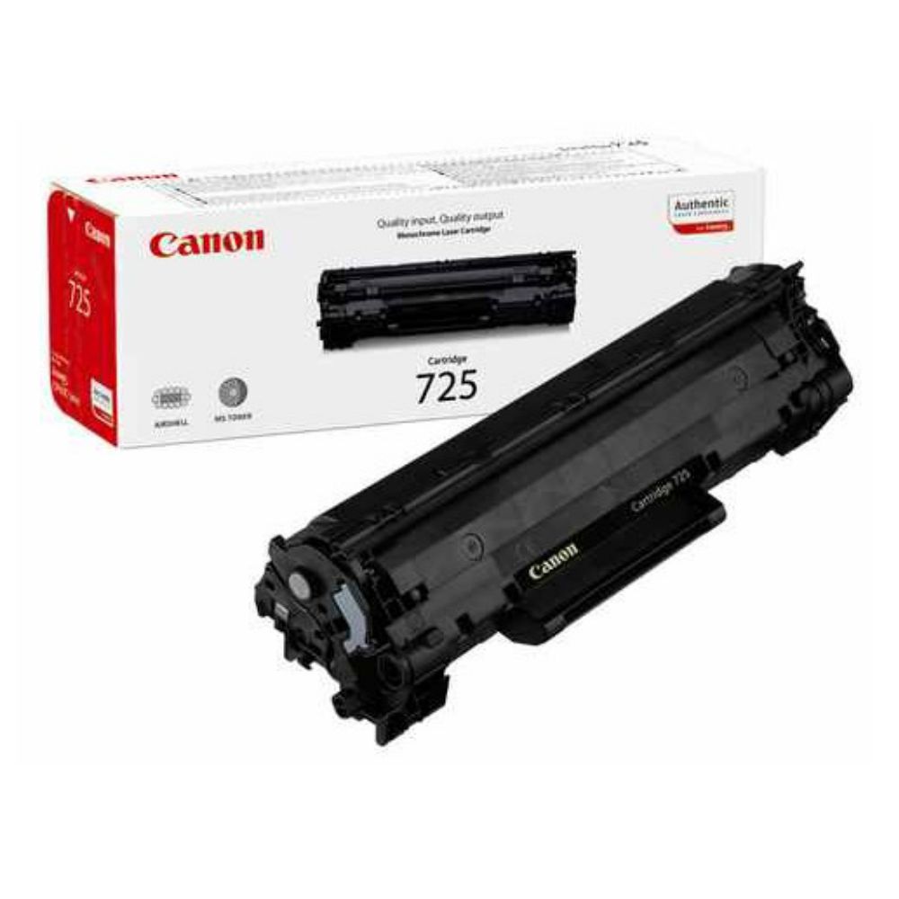 Cartucho de toner preto Canon Cartridge 725 com embalagem