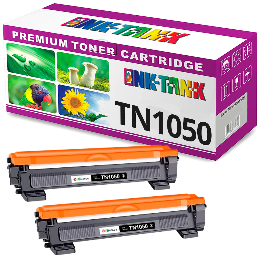 Caixa de toner INK-TANK TN1050 com dois cartuchos de impressora