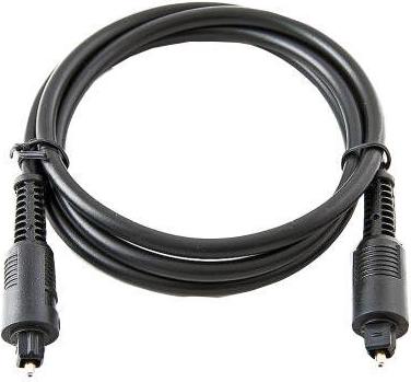 Cabo preto de fibra ótica com conectores Toslink