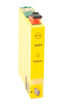 Cartucho de tinta amarelo para impressora com texto PUSH 2634 Yellow
