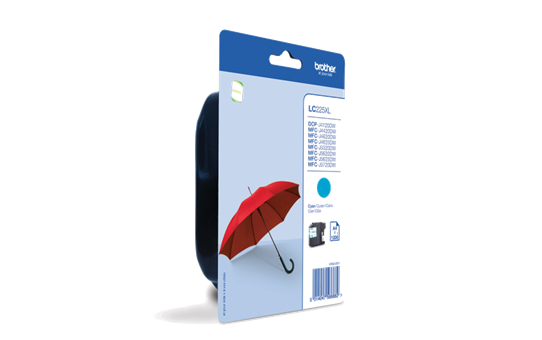 Cartucho de tinta Brother LC3619XL C azul na embalagem