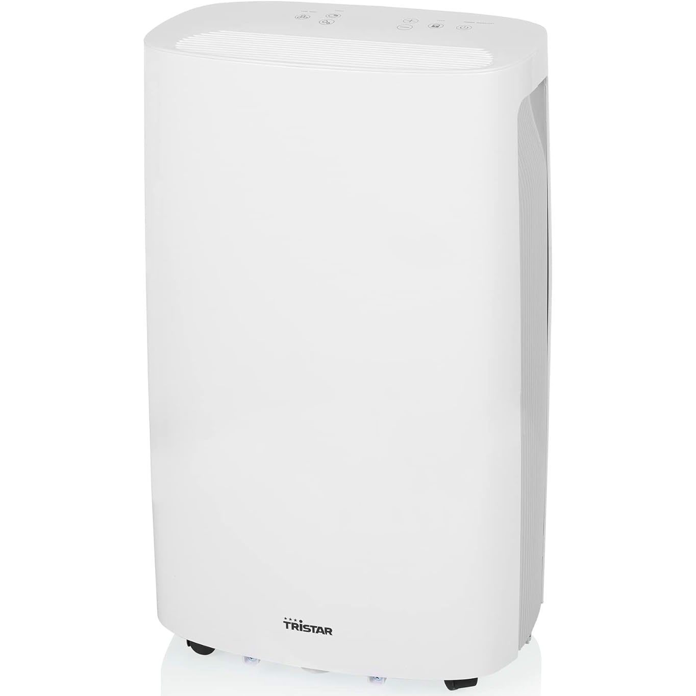 Purificador de ar branco da marca Tristar com controlos no topo