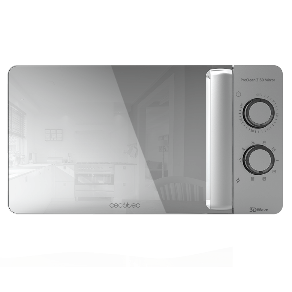 Micro-ondas espelhado prateado Cecotec ProClean 3160 Mirror